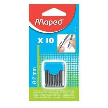 MAPED : Lot de 10 Mines de compas - 2 mm Dessin image