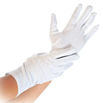 Gants en coton - Blanc Taille M : HYGOSTAR Image