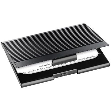 Photo Étui pour cartes de visite - Métal - Noir SIGEL