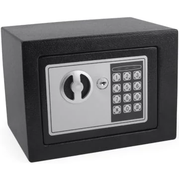 Mini Coffre-fort Serrure à code - 6 L - Noir PAVO