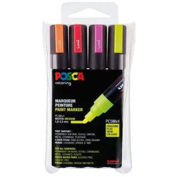 Marqueurs Posca PC 5M - Pointe 1,8 à 2,5 mm ASS10 Fluo