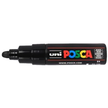 Marqueur peinture Posca PC7M - Noir : UNI-BALL Image
