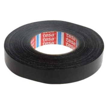 Photo TESA : Ruban adhésif noir en vinyle - 25 mm x 50 m (Rouleau)
