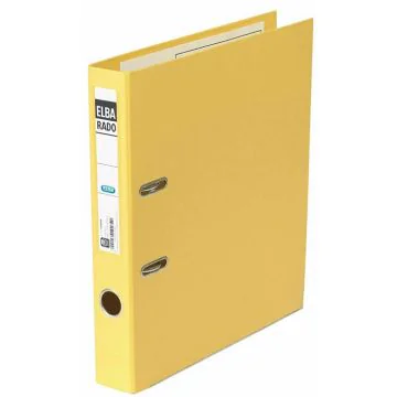 Photo Classeur à levier en PVC - Dos 50 mm - Jaune : ELBA Rado Plast