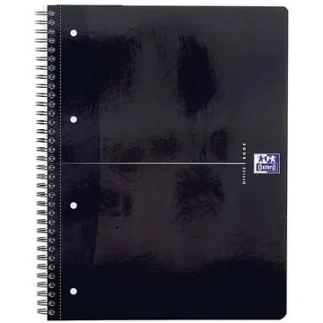 Photo Cahier à spirale Pages quadrillées A4+ OXFORD Smart Black