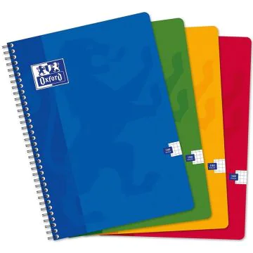Photo Cahier à spirales 180 pages - Petits carreaux - 210 x 297 mm OXFORD