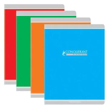 Photo Cahier 96 pages Grands carreaux - 170 x 220 mm : CONQUERANT 100104282