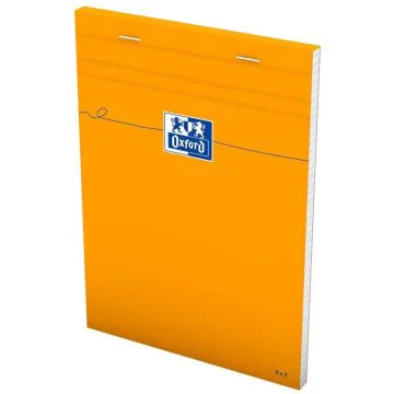 Photo OXFORD : Bloc-notes quadrillé - Couverture orange - 148 x 210 mm 