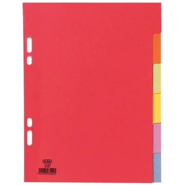 Photo ELBA : Jeu de 6 intercalaires neutres multicolores - 170 x 220 mm couleurs 100204928