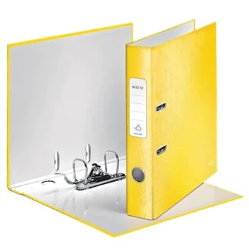 Photo Classeur à levier et 2 anneaux - Dos 50 mm - Jaune LEITZ WOW Visuel