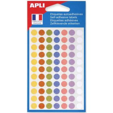 Photo Pastilles adhésives rondes - 8 mm - Assortiment AGIPA