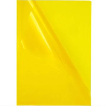 Photo Lot de 100 Pochettes à coins transparentes A4 - Jaune : PRO-Office