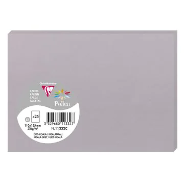 Photo POLLEN Carte Gris koala 110 x 155 mm C6 11332C Clairefontaine