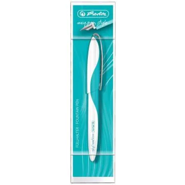 Photo Stylo plume My.Pen Style - Blanc/Turquoise : HERLITZ Carribean Turquoise