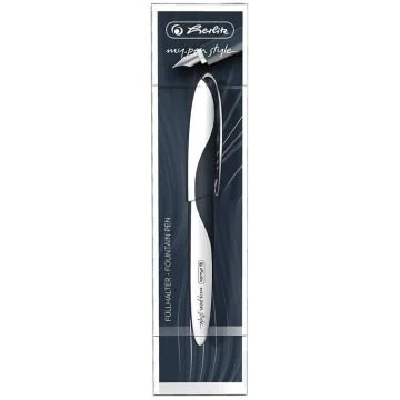 Image Stylo plume My.Pen Style - Ambidextre - Blanc/Noir : HERLITZ Dark Shale 11357241