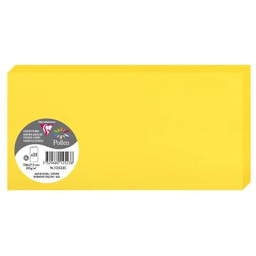 Photo POLLEN : Carte double de papier - Format DL - Jaune soleil 12523C