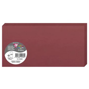 Photo POLLEN : Carte double de papier - Format DL - Bordeaux 12580C