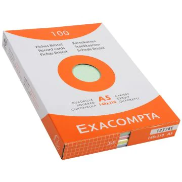 Photo Fiches Bristol quadrillées - 148 x 210 mm - Assortiment EXACOMPTA Image