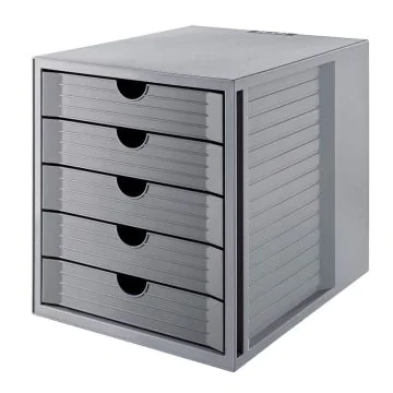 Photo Module de classement - 5 tiroirs fermés - Gris : HAN KARMA 14508-18