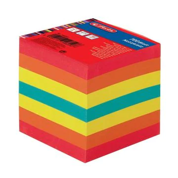 Photo Bloc notes cube de feuilles - Multicolore - 90 x 90 mm : HERLITZ 146092 