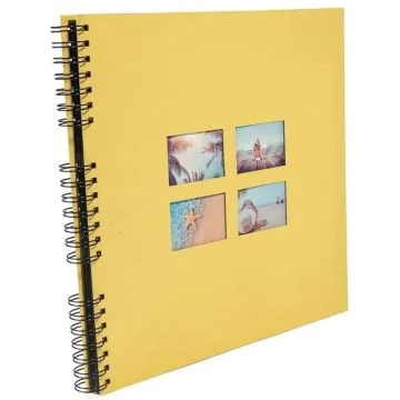 Photo Album photos à spirales - 320 x 320 mm - Jaune EXACOMPTA Milano