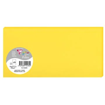 Photo POLLEN Carte DL Jaune soleil 106 x 213 mm 1523C Clairefontaine