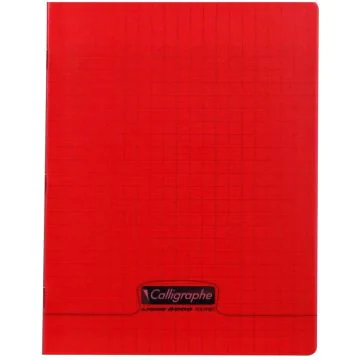 Photo Cahier Séyès 48 pages - 170 x 220 mm - Rouge CALLIGRAPHE Polypro