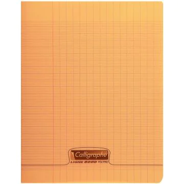 Photo Cahier Séyès 48 pages - 170 x 220 mm - Orange CALLIGRAPHE Polypro