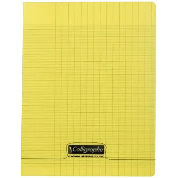 Photo Cahier Séyès 96 pages - 170 x 220 mm - Jaune CALLIGRAPHE Polypro