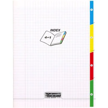 Photo Cahier Séyès 140 pages - 4 index - 240 x 320 mm CALLIGRAPHE Polypro