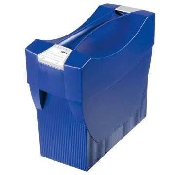 Photo Bac de rangement pour Dossiers suspendus avec couvercle - Bleu : HAN Swing Plus 1901-14