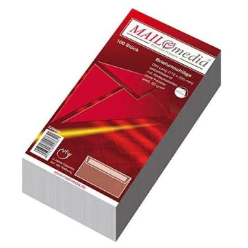 Photo Enveloppes autocollantes sans fenêtre - 110 x 220 mm : MAIL MEDIA Lot de 100 (228650)