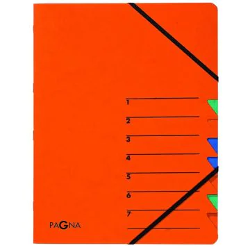 Photo 24061-12   Pagna : Trieur à élastiques 7 compartiments - Orange