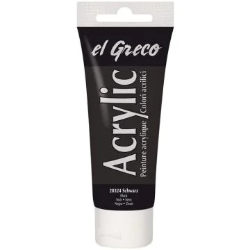 Photo Peinture acrylique EL Greco - 75 ml - Noir KREUL tube