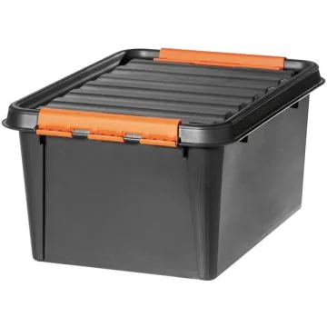 Photo Boite de rangement à couvercle - 32 litres - Noir SMARTSTORE Image