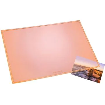 Photo Sous-main personnalisable translucide - Orange LAUFER Durella Transparent Fluo