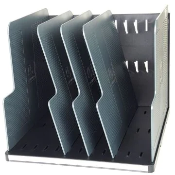 Photo Trieur vertical - 5 intercalaires - A4 - Noir/Gris souris EXACOMPTA Modulotop