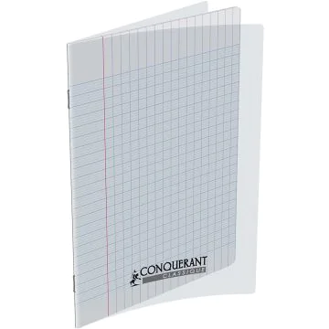 Photo Cahier Séyès / Grands carreaux Polypro Incolore 48 pages 170 x 220 mm CONQUERANT scolaires 