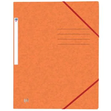 Photo Chemise à élastiques A4 - 3 rabats - Orange OXFORD Top File+