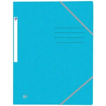 Photo Chemise à élastiques A4 - 3 rabats - Bleu Clair OXFORD Top File+