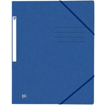 Photo Chemise à élastiques A4 - 3 rabats - Bleu OXFORD Top File+
