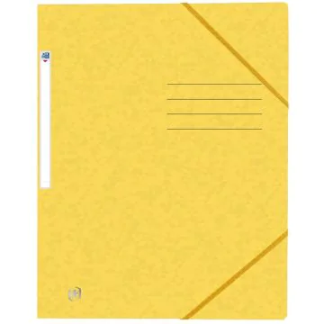 Photo Chemise à élastiques A4 - 3 rabats - Jaune OXFORD Top File+
