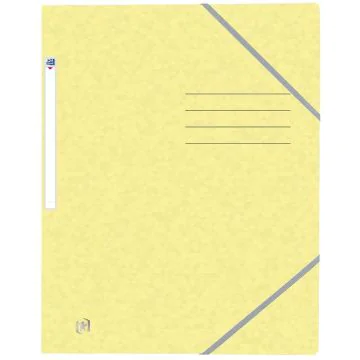 Photo Chemise à élastiques A4 - 3 rabats - Jaune Pastel OXFORD Top File+