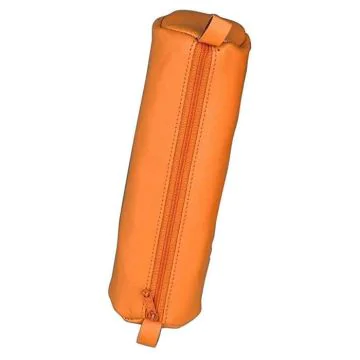 Photo ALASSIO : Trousse pour stylos en cuir - Orange 43141