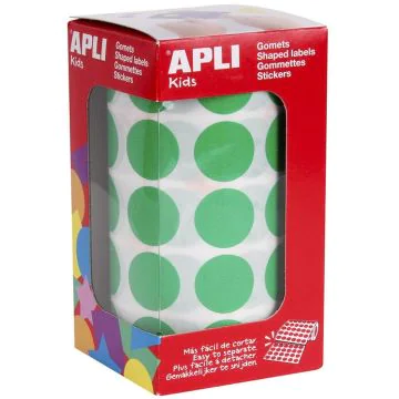 Photo Gommettes adhésives rondes - 20 mm - Vert AGIPA