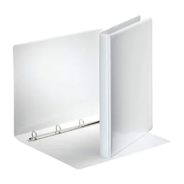 Photo Classeur personnalisable avec 2 Pochettes - Blanc - 4 anneaux de 16 mm : ESSELTE