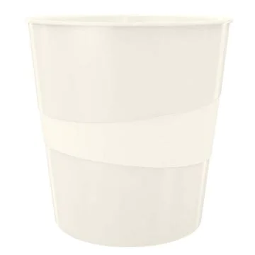 Photo Corbeille à papier 15 litres - Blanc LEITZ WOW 5278-10-01 poubelle