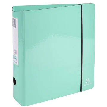 Photo Classeur à levier pour A4 - Dos Rond 80 mm - Vert Pastel EXACOMPTA Aquarel 