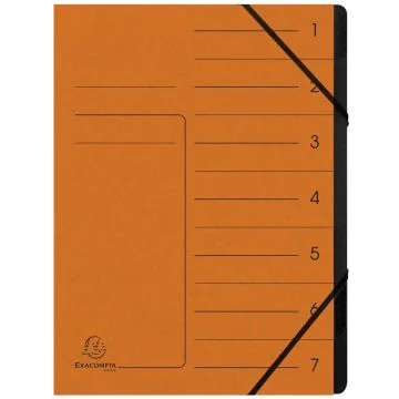 Photo Trieur 7 compartiments à élastiques - Orange EXACOMPTA Image