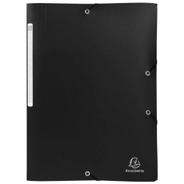 Photo Chemise à élastiques 3 rabats en PP - Noir EXACOMPTA Opak Image